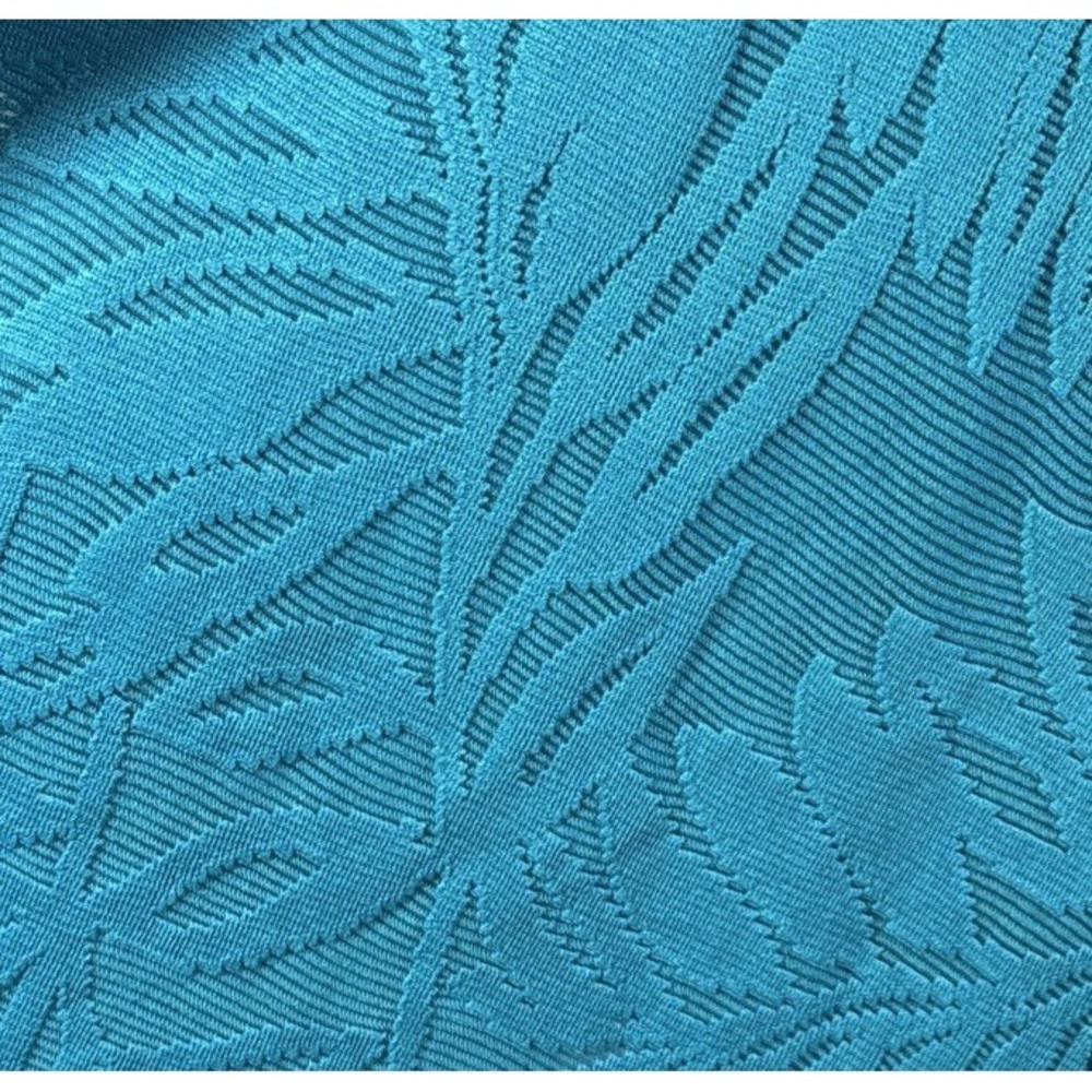 Bal Harbour 1 pc Swimsuit Sz 18 Tropical Torquiose Lace Floral Layer Babydoll - Picture 2 of 8